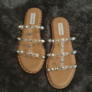 NWT STEVE MADDEN AVERILL CLEAR SANDALS